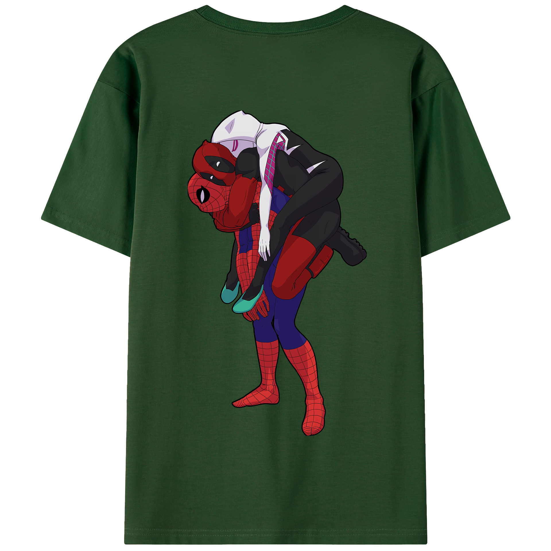（画像用） Deadpool デッドプール 綿100％半袖Tシャツ（背面プリント）